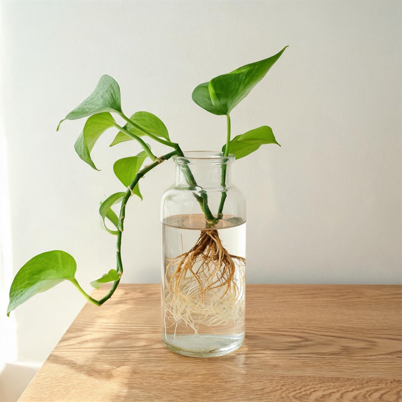 绿萝水培净化植物 玻璃瓶装